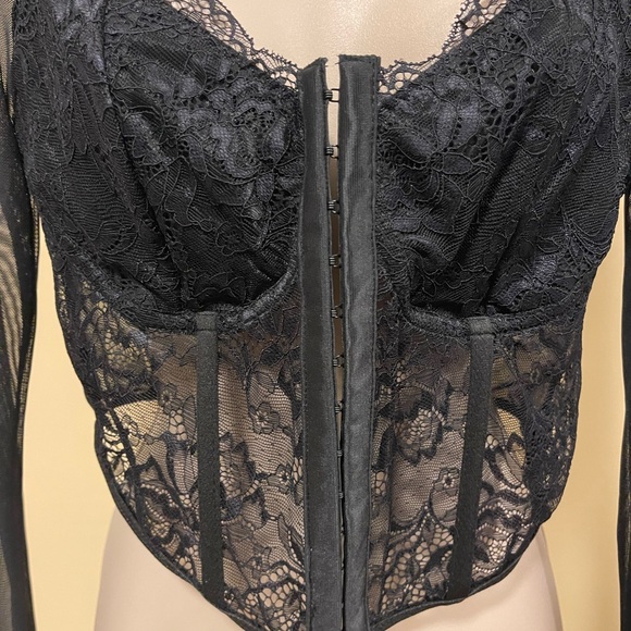 Black Lace Corset Top - Picture 6 of 10